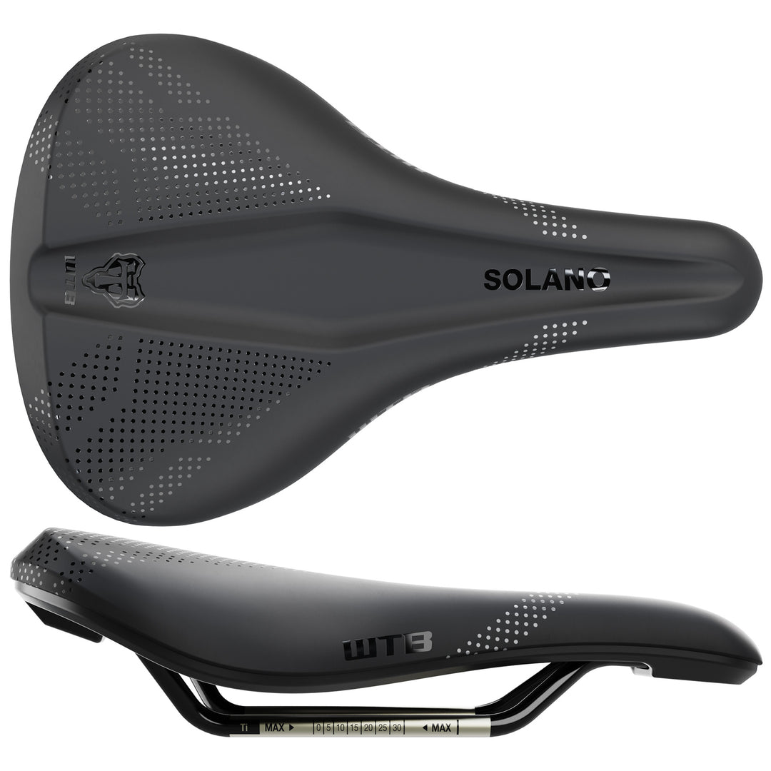 Saddles WTB WTB Solano Saddle - Titanium Black Wide Fusion Form Dark Slate Gray