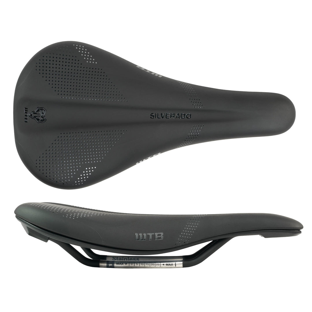 Saddles WTB WTB Silverado 265 Fusion Form Saddle - Stainless Black Medium Dark Slate Gray