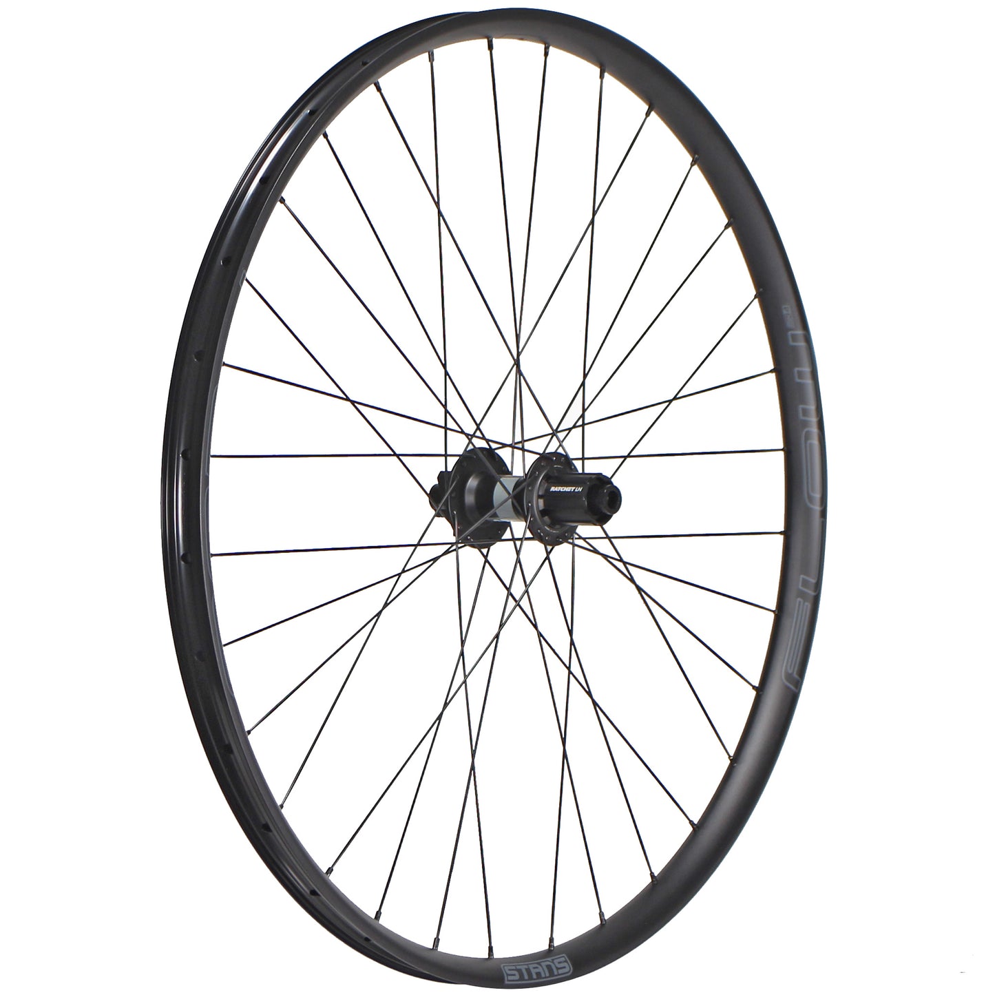 Wheels Wheel Factory Wheel Factory Stans Flow MK4 27.5" DT 370 12x142 TA 6B HG Dark Slate Gray