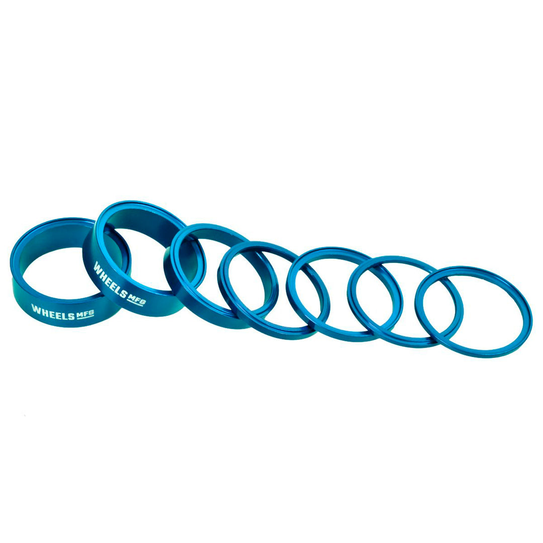 Headset Spacers Wheels Manufacturing Wheels Manufacturing StackRight Headset Spacer Kit - Teal Dark Cyan