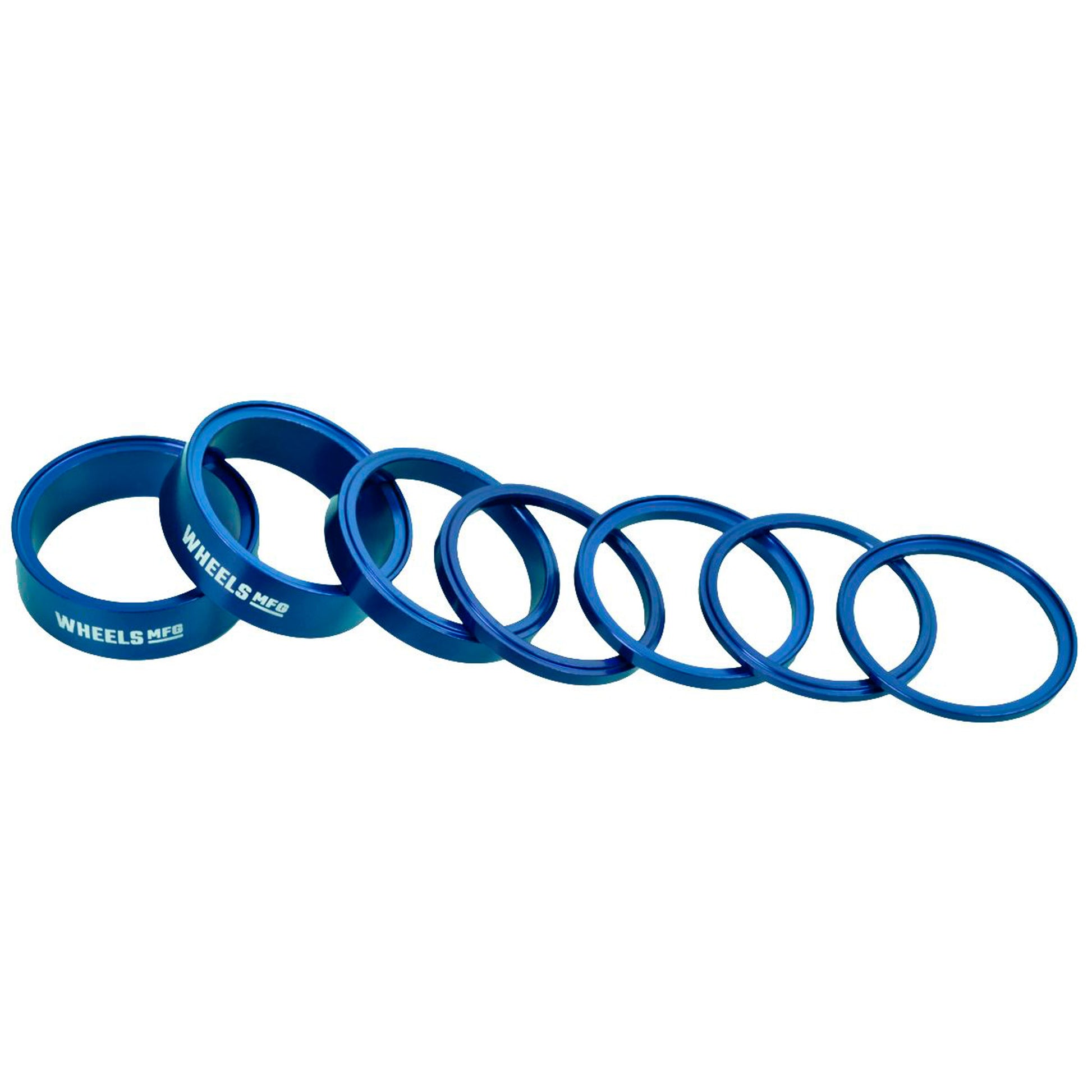 Headset Spacers Wheels Manufacturing Wheels Manufacturing StackRight Headset Spacer Kit - Blue Midnight Blue