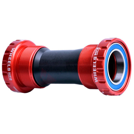 Bottom Brackets Wheels Manufacturing Wheels Manufacturing BSA Bottom Bracket - Shimano Hollowtech II Spindle ABEC 3 Red Brown