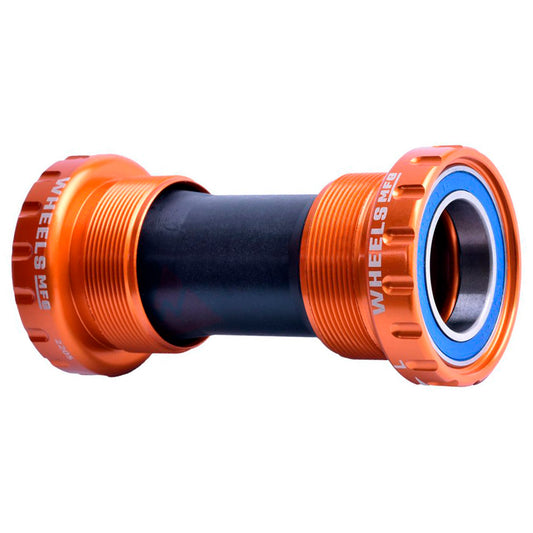 Bottom Brackets Wheels Manufacturing Wheels Manufacturing BSA Bottom Bracket - Shimano Hollowtech II Spindle ABEC 3 Orange Dark Slate Gray