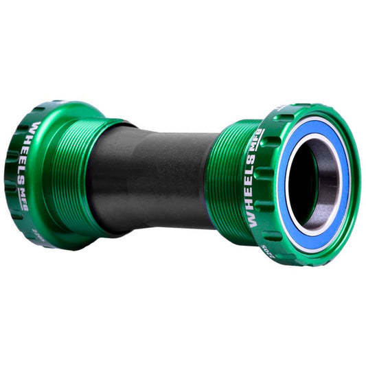 Bottom Brackets Wheels Manufacturing Wheels Manufacturing BSA Bottom Bracket - Shimano Hollowtech II Spindle ABEC 3 Green Dark Slate Gray