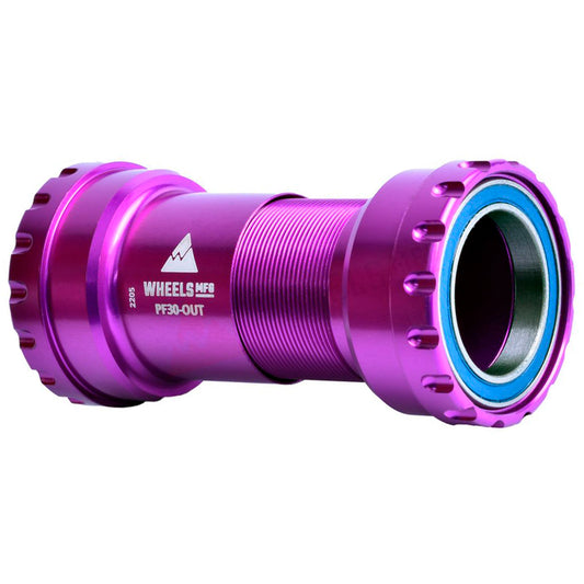 Bottom Brackets Wheels Manufacturing Wheels Mfg PF30 Threaded BB SRAM DUB Base - Purple Dark Magenta