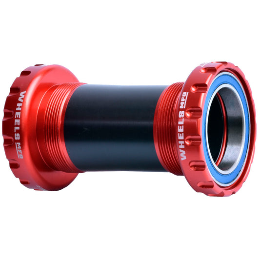 Bottom Brackets Wheels Manufacturing Wheels Manufacturing BSA 30 Bottom Bracket - English BSA Frame Interface ABEC-3 Bearings For 30mm Spindle Red Dark Slate Gray