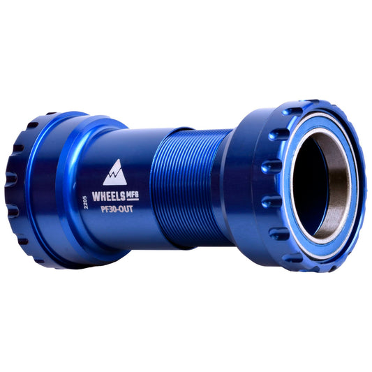 Bottom Brackets Wheels Manufacturing Wheels Manufacturing PF30 Outboard Bottom Bracket - For 30mm Spindle ABEC-3 Bearings PressFit Thread Together Blue Midnight Blue