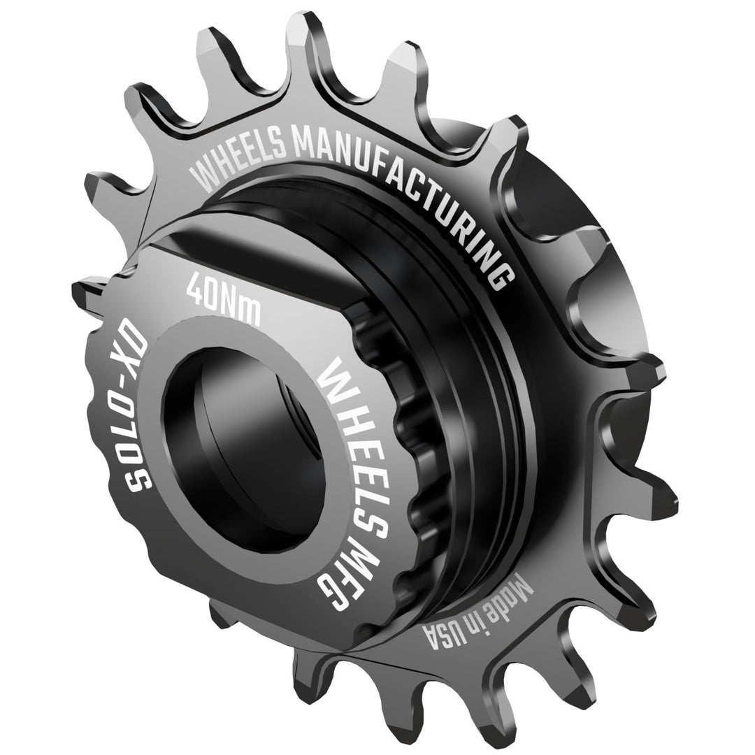 Freehubs Wheels Manufacturing Wheels Manufacturing SOLO-SPLINE Micro Spline Single Speed Conversion Kit - 18t For Shimano Micro Spline Hub Bodies BLK Dark Slate Gray