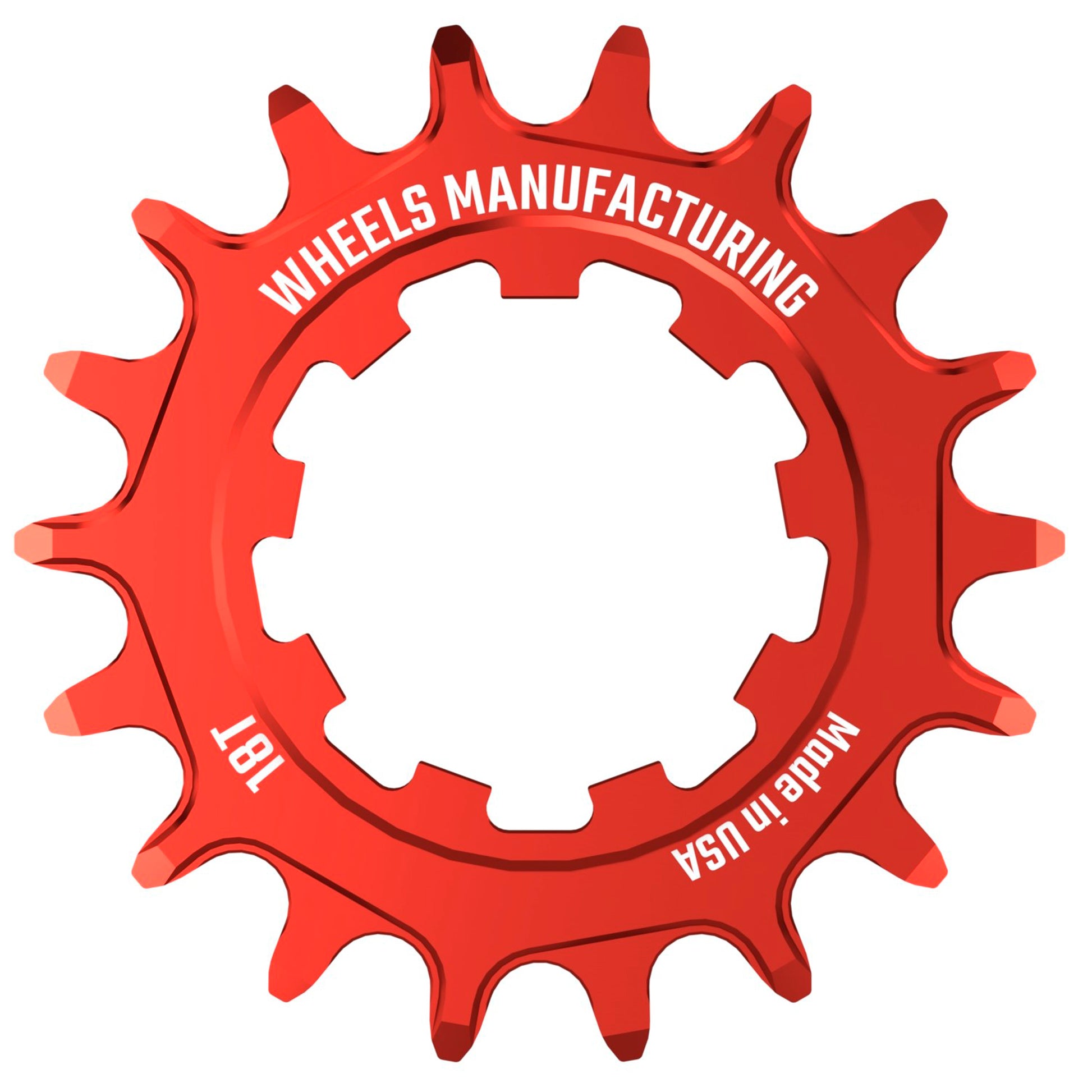 Freehubs Wheels Manufacturing Wheels Manufacturing SOLO-SPEED Cog - 18t Fits SOLO-SPLINE SOLO-XD kits Red Firebrick