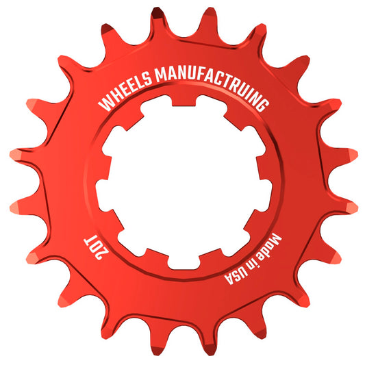Freehubs Wheels Manufacturing Wheels Manufacturing SOLO-SPEED Cog - 20t Fits SOLO-SPLINE SOLO-XD kits Red Chocolate