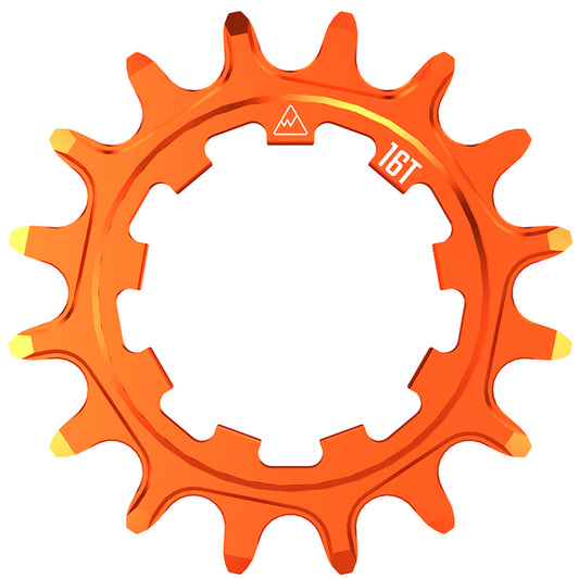 Freehubs Wheels Manufacturing Wheels Manufacturing SOLO-SPEED Cog - 16t Fits SOLO-SPLINE SOLO-XD kits Orange Tomato