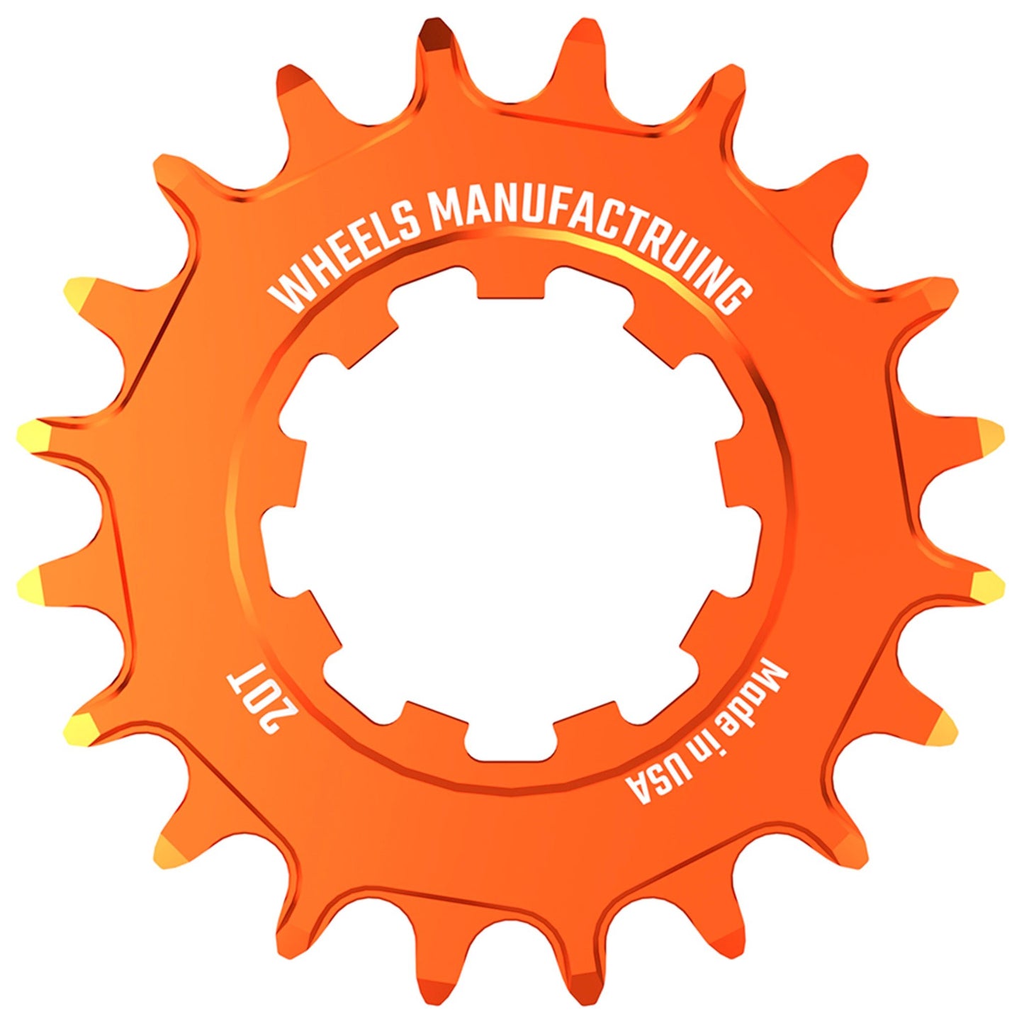 Freehubs Wheels Manufacturing Wheels Manufacturing SOLO-SPEED Cog - 20t Fits SOLO-SPLINE SOLO-XD kits Orange Tomato
