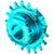 Freehubs Wheels Manufacturing Wheels Manufacturing SOLO-SPLINE Micro Spline Single Speed Conversion Kit - 18t For Shimano Micro Spline Hub Bodies Teal Cyan
