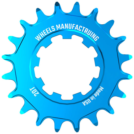 Freehubs Wheels Manufacturing Wheels Manufacturing SOLO-SPEED Cog - 20t Fits SOLO-SPLINE SOLO-XD kits Teal Deep Sky Blue