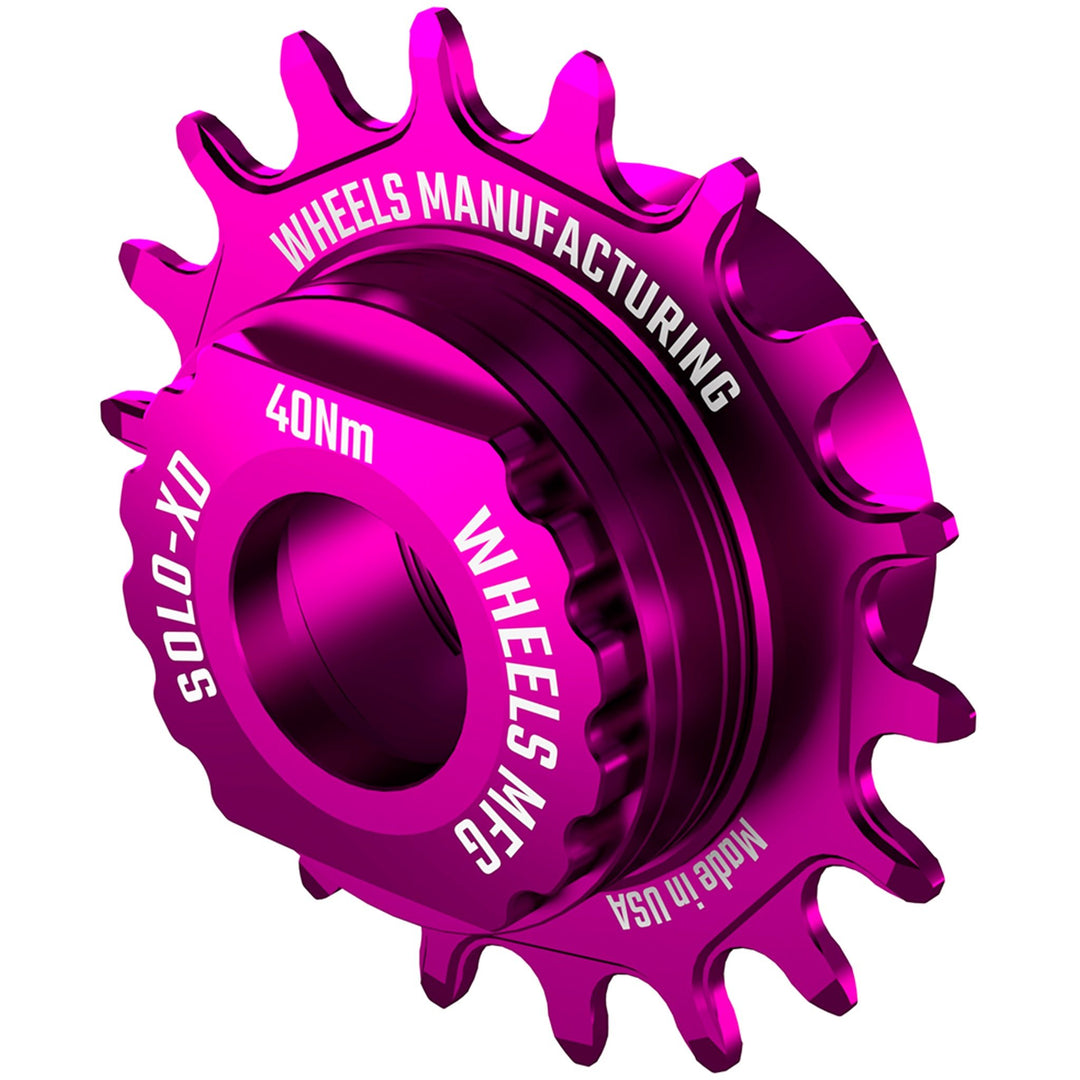 Freehubs Wheels Manufacturing Wheels Manufacturing SOLO-SPLINE Micro Spline Single Speed Conversion Kit - 18t For Shimano Micro Spline Hub Bodies Purple Medium Violet Red