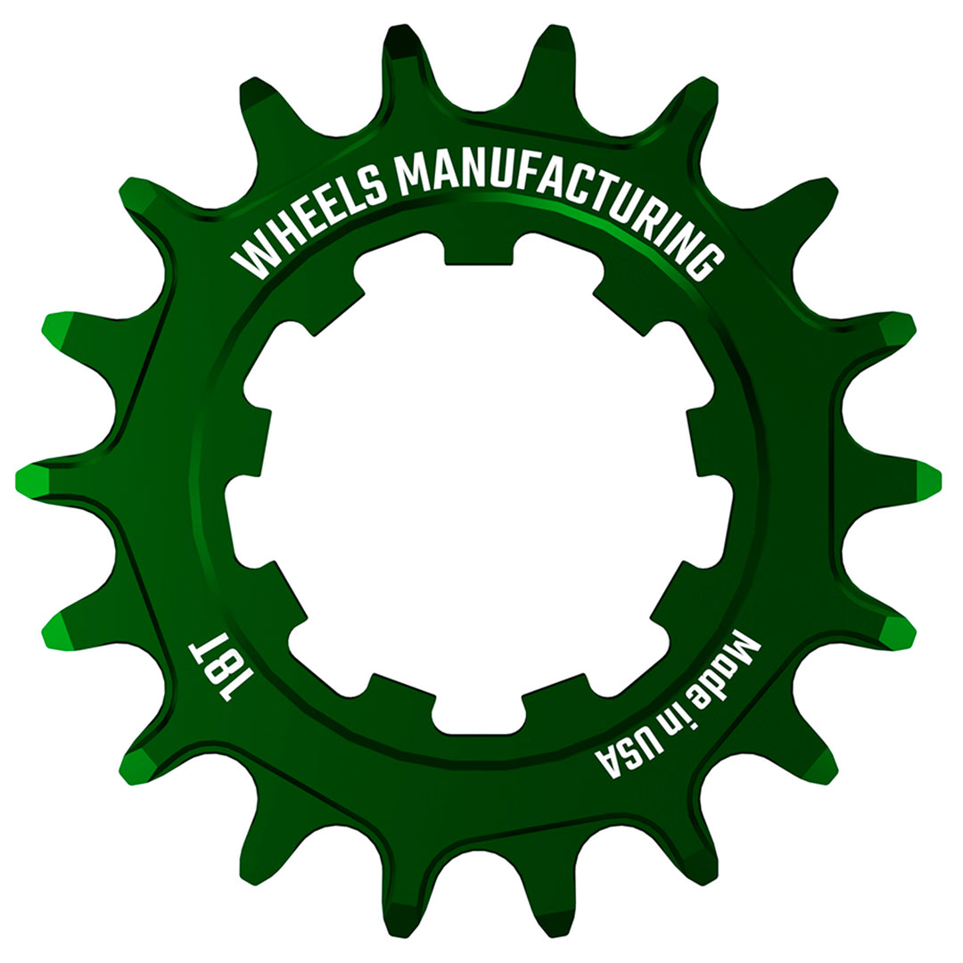 Freehubs Wheels Manufacturing Wheels Manufacturing SOLO-SPEED Cog - 18t Fits SOLO-SPLINE SOLO-XD kits Green Dark Green