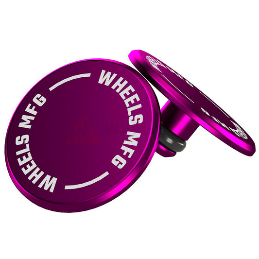 Hub Parts Wheels Manufacturing Wheels Mfg Thru-Axle Cap Set - Purple Dark Magenta