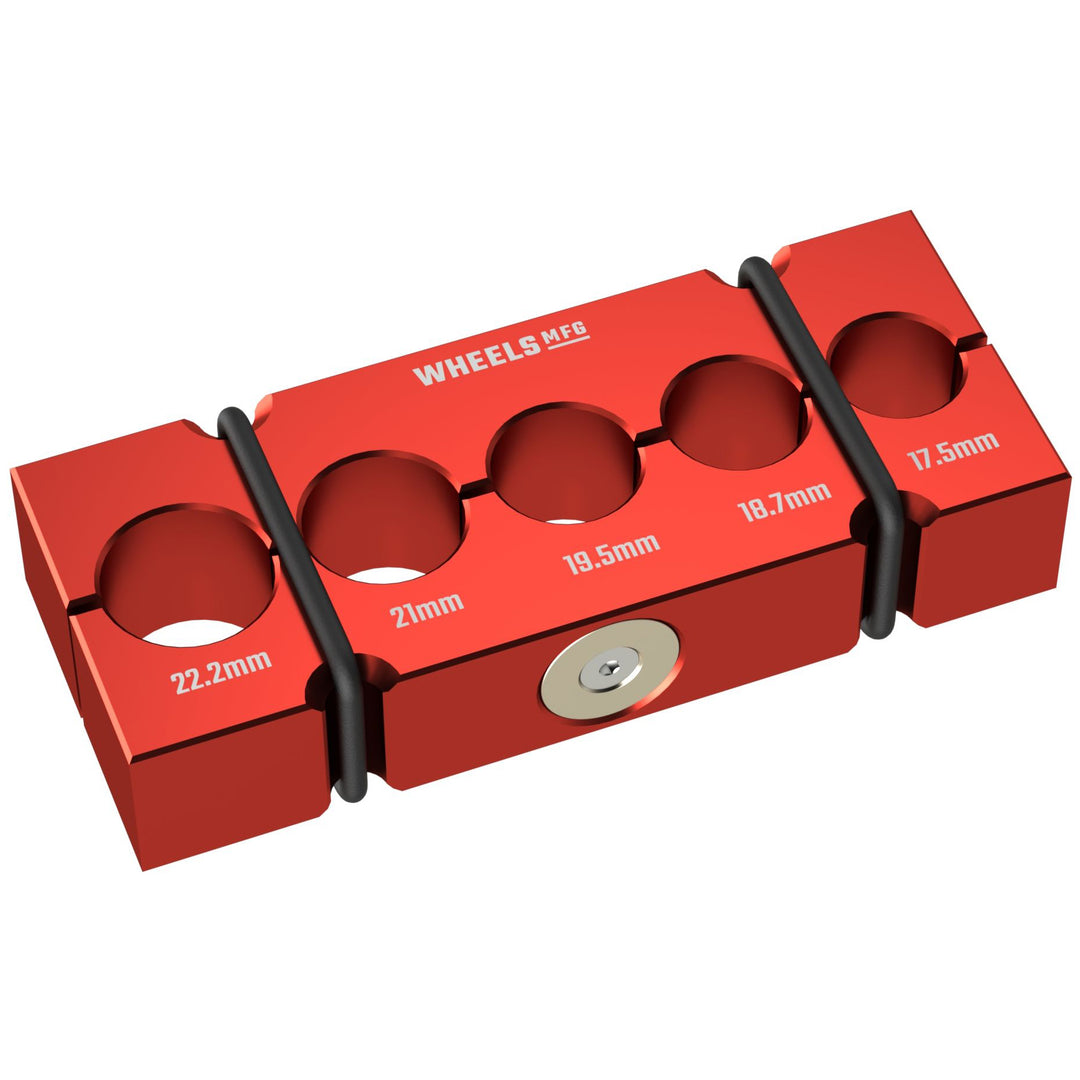 Suspension Tools Wheels Manufacturing Wheels Manufacturing Vice Shaft Clamp - For Medium Sized Common Axle Suspension Components Firebrick