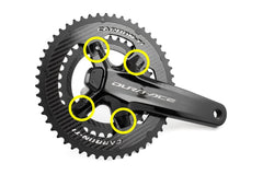 Carbon-Ti X-Cover DA9200 chainring bolt kit, black
