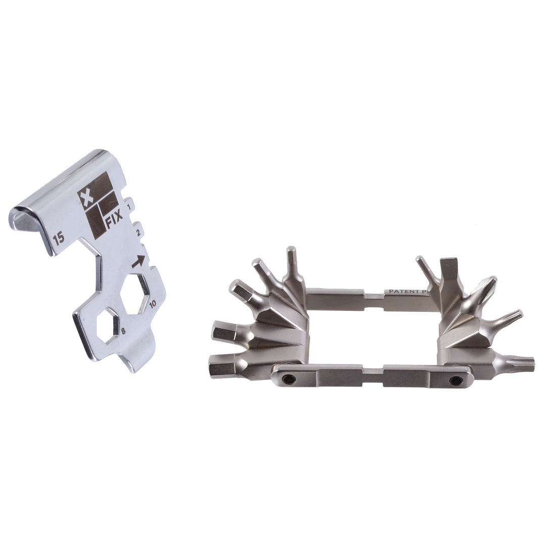 Multi Tools Fix Manufacturing Fix Manufacturing Wheelie Wrench Folding Tool Silver Gray