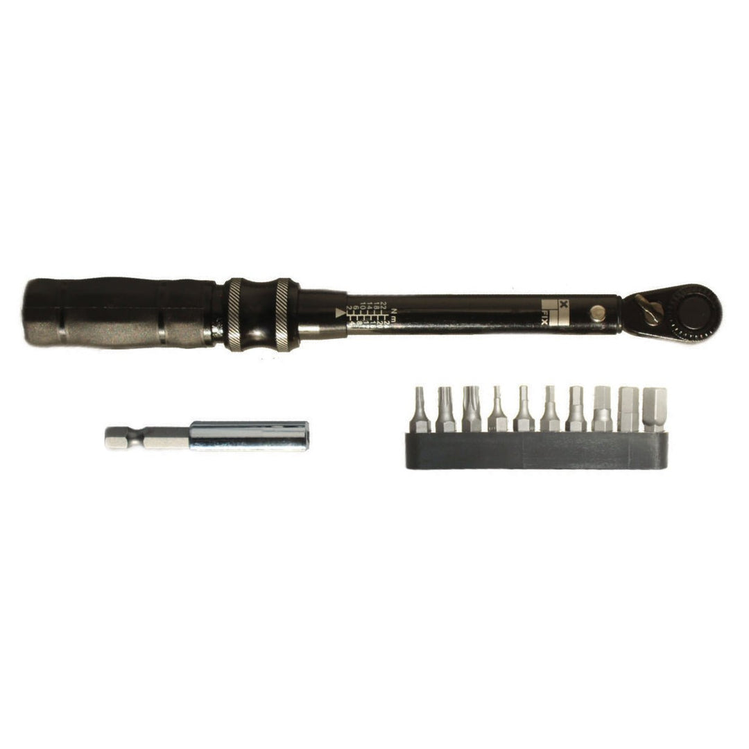 Torque Wrench Fix Manufacturing Fix Manufacturing 224 Torque Wrench Set with Bits 2-24Nm Black Dark Slate Gray