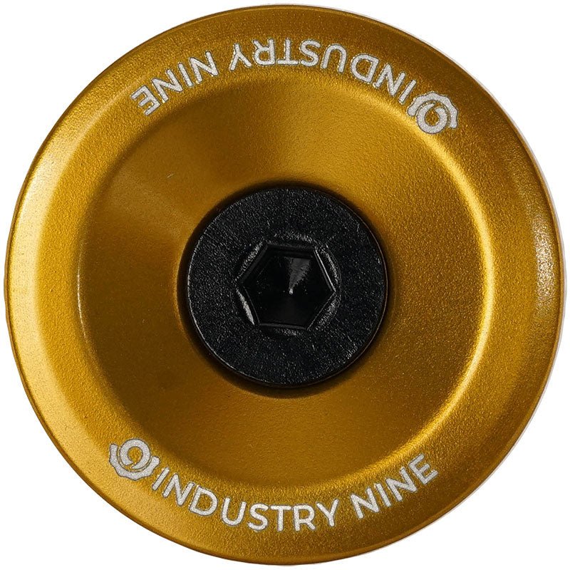 Headset Accessories Industry Nine Industry Nine Ultra Light Aluminum Top Cap Gold Saddle Brown