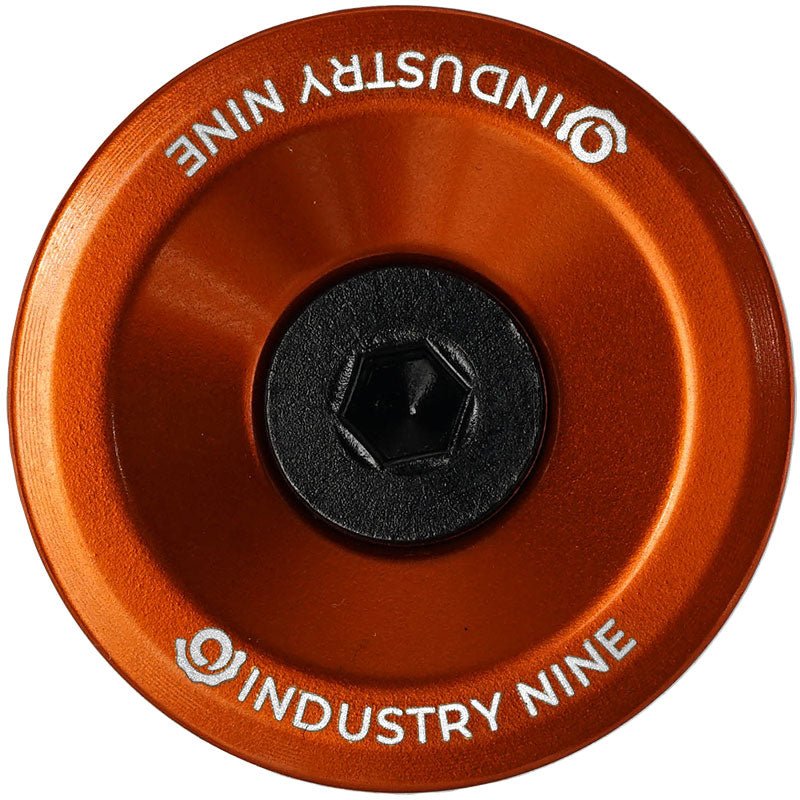 Headset Accessories Industry Nine Industry Nine Ultra Light Aluminum Top Cap Orange Saddle Brown