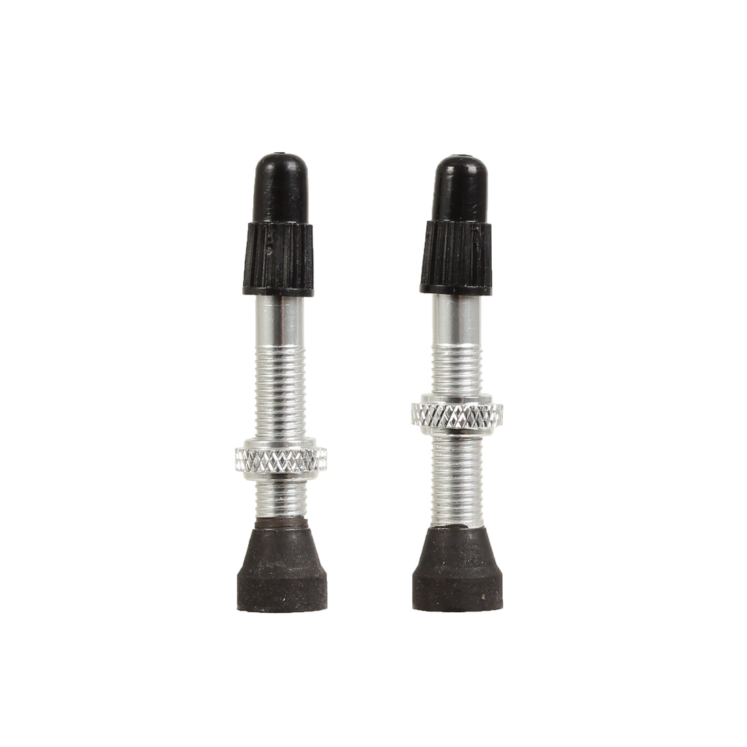 Tubeless Valves Industry Nine Industry Nine Tubeless Valves - 40mm Silver Pair Light Gray