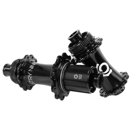 Hubs Industry Nine Industry Nine Solix CL Disc Hubs 12x100/142 TA 24h HG11 Black Dark Slate Gray