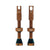 Tubeless Valves Peaty's Peatys Alloy Presta Valve Stem 42mm Pair Bourbon Sienna