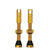 Peaty's Alloy Presta Valve Stem 42mm Pair Gold
