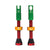 Peaty's Alloy Presta Valve Stem 42mm Pair Rasta
