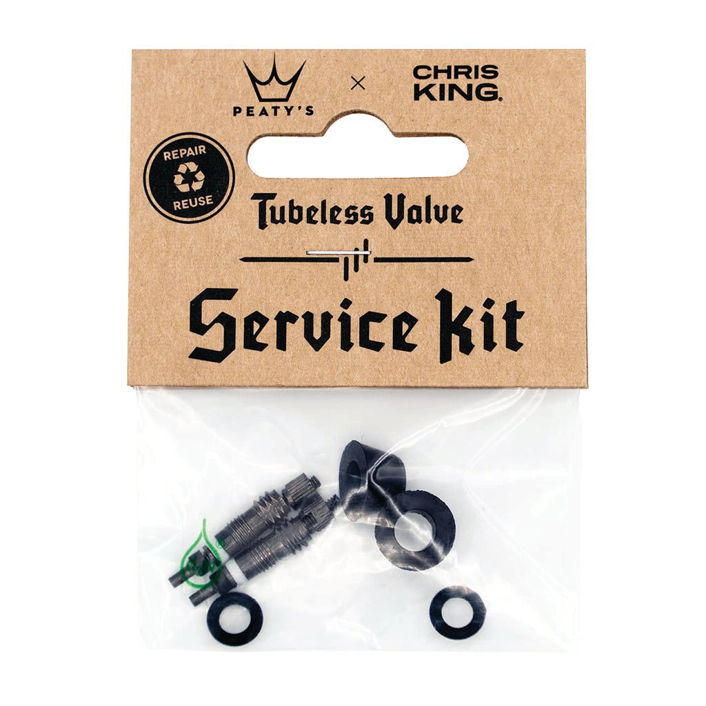 Tubeless Valves Peaty's Peatys Tubeless Valve Service Kit Black Tan