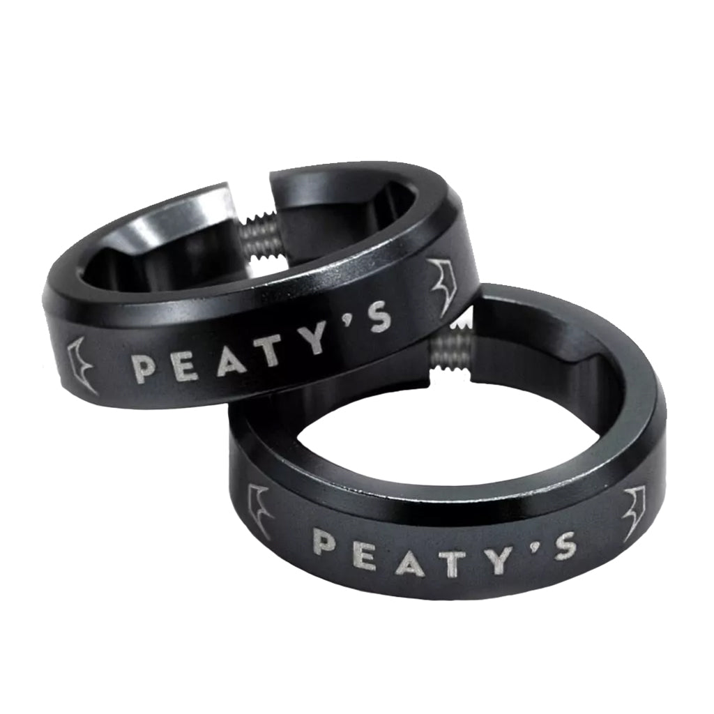 Lock-On Grip Clamps Peaty's Peatys Monarch Grip Lockrings Pair Black Dark Slate Gray