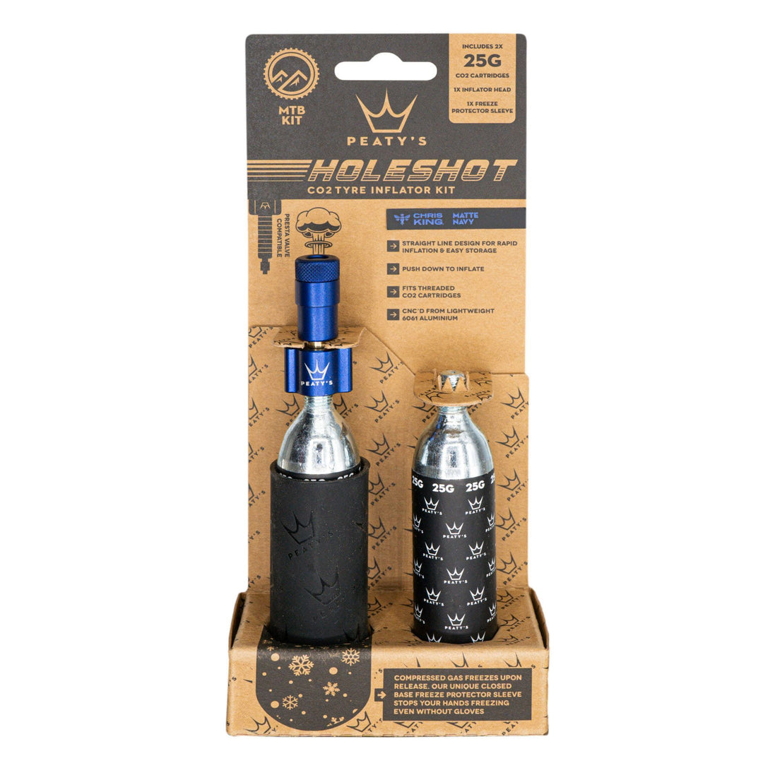 CO2 Inflators/Cartridges Peaty's Peatys Holeshot CO2 MTN Tire Inflator Kit w/Cart Navy Dark Khaki