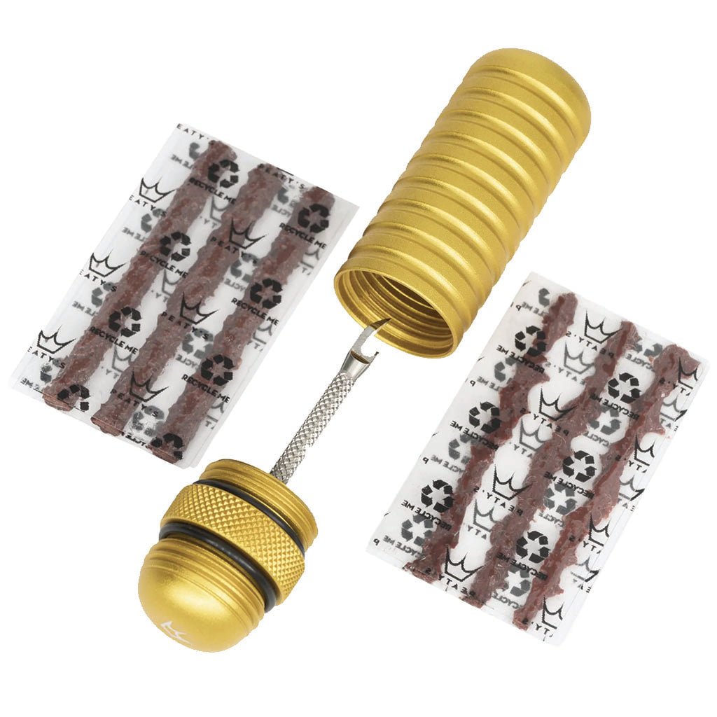 Tubeless Accessories Peaty's Peatys Holeshot Tubeless Puncture Plug Tool Gold Dim Gray