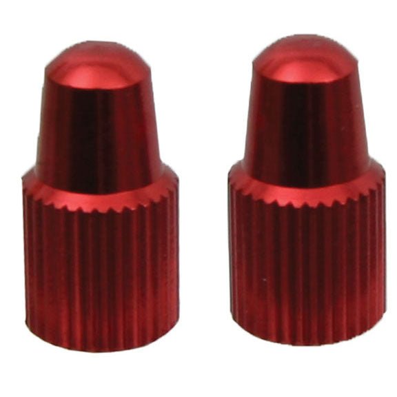 Tube Care Yokozuna Yokozuna Alloy Valve Cap Presta Red - Pair Dark Red