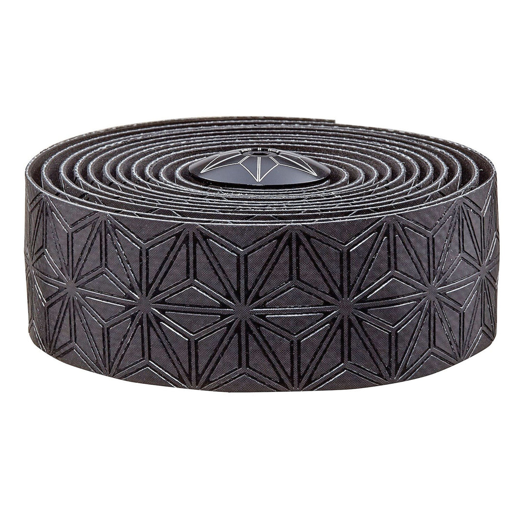Bar Tape Supacaz Supacaz Super Sticky Kush Handlebar Tape Black w/Blk Plugs Dark Slate Gray