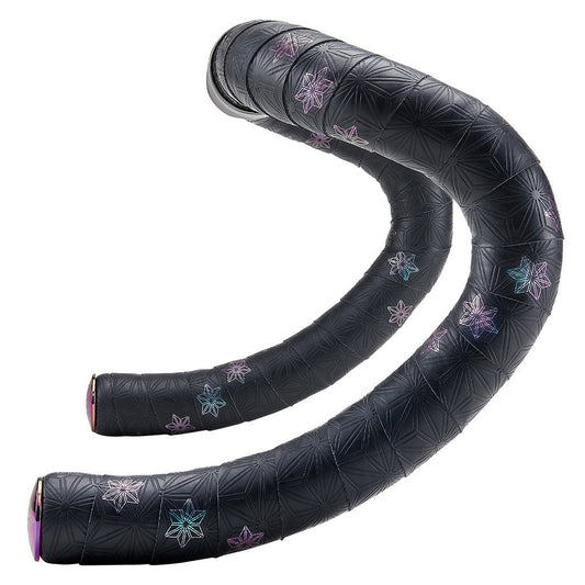 Bar Tape Supacaz Supacaz Super Sticky Kush Star Fade Handlebar Tape Oil Slick Dark Slate Gray