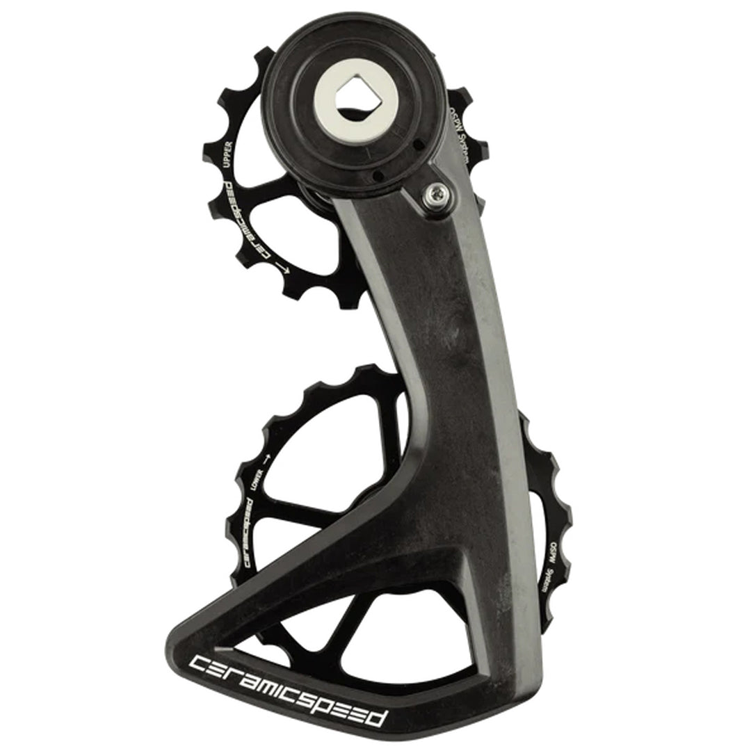 Cage Assembly CeramicSpeed CeramicSpeed OSPW RS Pulley Wheel System SRAM Red/Force AXS - Aluminum Pulley 5 Spoke Carbon Cage BLK Dark Slate Gray