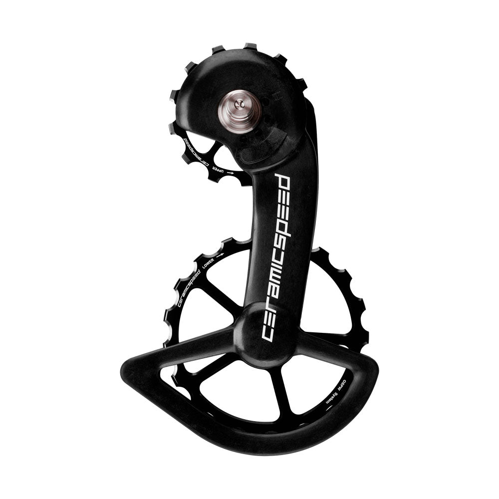 Cage Assembly CeramicSpeed CeramicSpeed OSPW Pulley Wheel System Shimano 9100/9150 8000 SS/8050 SS - Coated Races Alloy Pulley Carbon Cage BLK Black