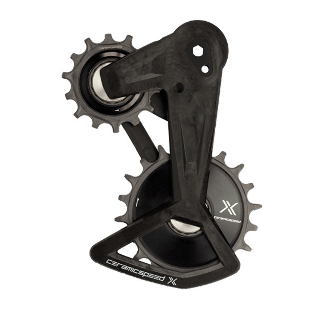 Cage Assembly CeramicSpeed Ceramic Speed OSPW X Pulley Wheel System - For SRAM Eagle T-Type AXS Rear Derailleur BLK Cage BLK Pulley Wheels Dark Slate Gray